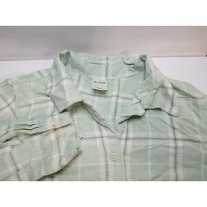 Blair Womens  Plaid Flannel Button Up Long‎ Sleeve Shirt Medium